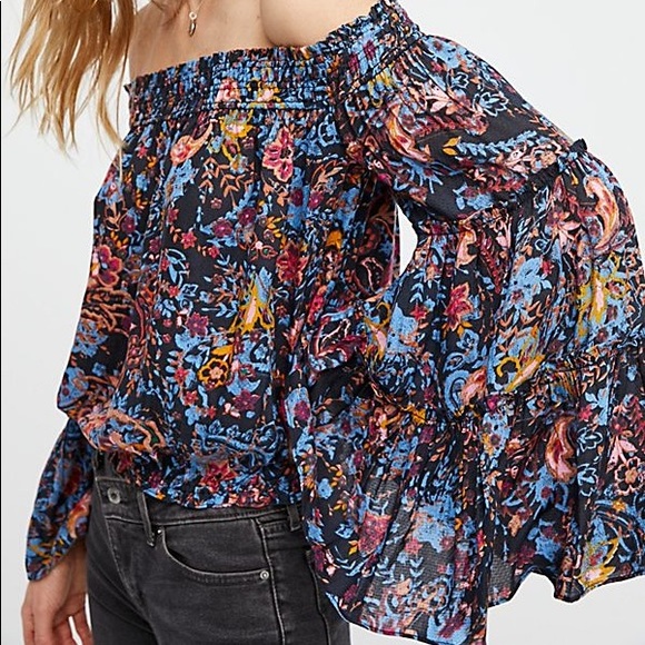 Free People Tops - Floral Free People free spirited off shoulder top